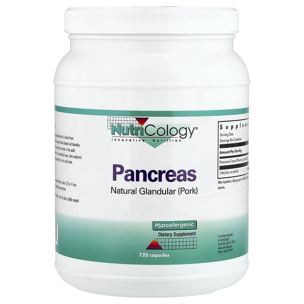 Pancreas, Natural Glandular (Pork), 720 Capsules (425 mg per Capsule)