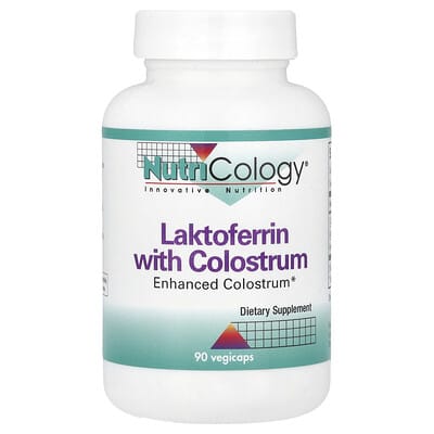 Nutricology, Laktoferrin with Colostrum, 90 Vegicaps