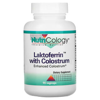 Nutricology‏, לקטופרין (Laktoferrin) עם קולוסטרום (Colostrum), 90 כמוסות צמחיות