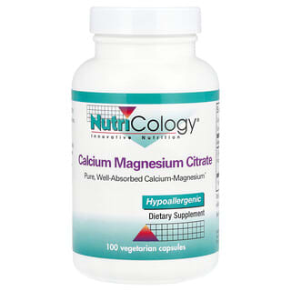 Nutricology, Calcium Magnesium Citrate, 100 Vegetarian Capsules