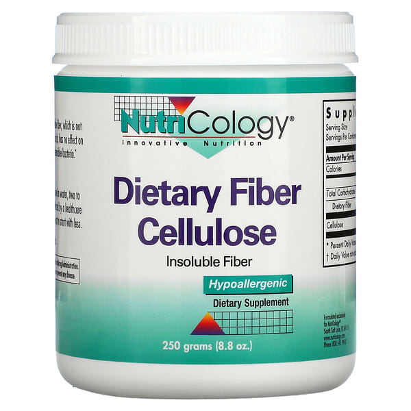 Nutricology, Polvo dietario de fibra celulosa, 8.8 oz (250 g)