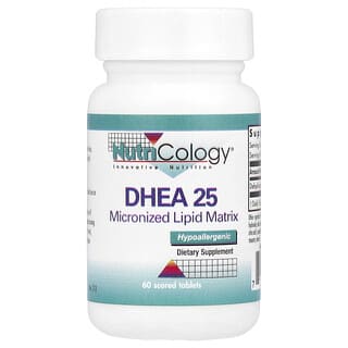 Nutricology, DHEA 25, mikronisierte Lipidmatrix, 60 Tabletten mit Bruchkerbe