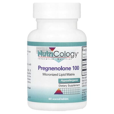 Nutricology, Pregnenolone 100, Scored Tablets, 60 Tablets
