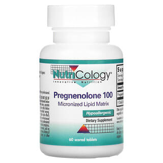 Nutricology, Pregnenolona 100, 60 comprimidos ranurados