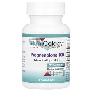 Nutricology, Pregnenolone 100, Pregnenolon, 60 Tabletten mit Bruchkerbe