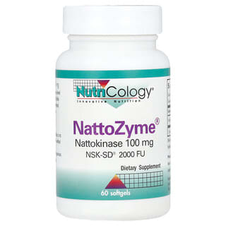 Nutricology, NattoZyme, 100 mg, 60 cápsulas blandas