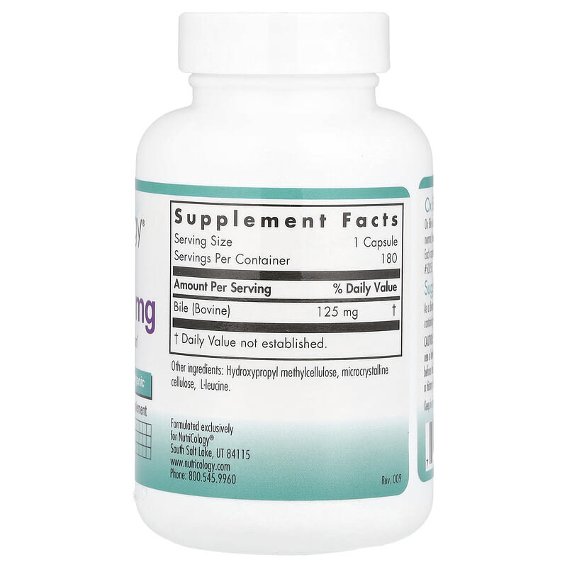 Oxバイル、125mg、180ベジキャップ