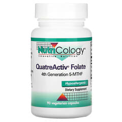 Nutricology, QuatreActiv Folate Folat, 90 pflanzliche Kapsel