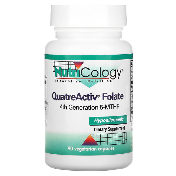 Nutricology, QuatreActiv Folate Folat, 90 pflanzliche Kapsel