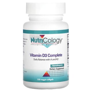 Nutricology, Vitamin D3 Complete , 120 Veggie Softgels