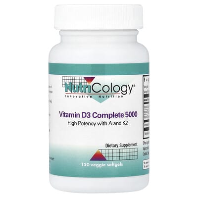 Nutricology, Multifaceted Vitamin D3 5000, 120 Vegetarian Softgels