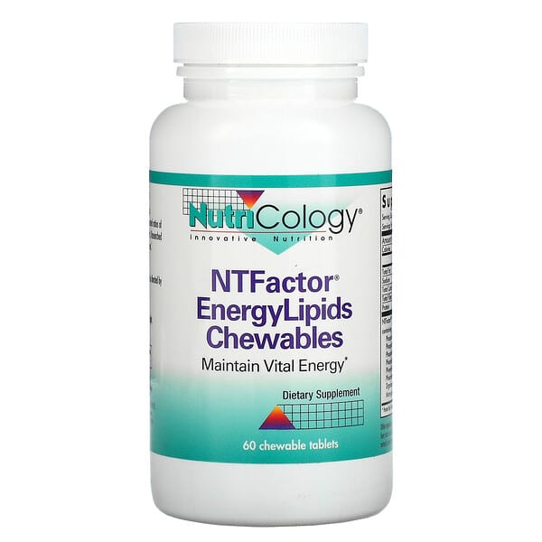 Nutricology, NTFactor EnergyLipids, жевательные таблетки, 60 жевательных таблеток (Товар снят с продажи) 