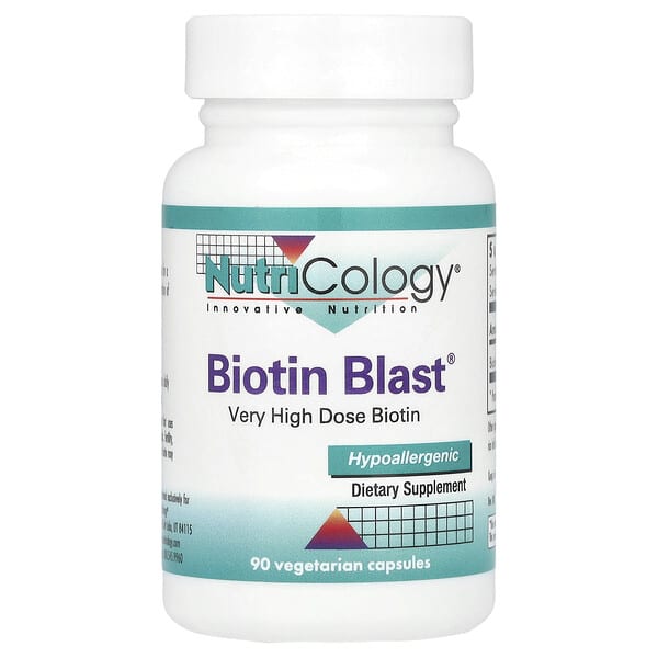 Nutricology, Biotin Blast®, 100mg, 베지 캡슐 90정