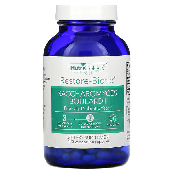 Nutricology, Restore-Biotic（レストアバイオティック）、サッカロマイセス・ブラウディ、ベジカプセル120粒