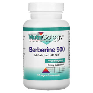 Nutricology, берберин-500, 90 вегетарианских капсул