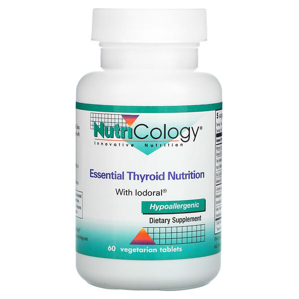 Nutricology, Essential Thyroid Nutrition with Iodoral, 60 Vegetarian Tablets