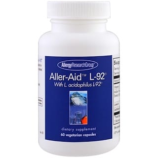 Nutricology, Aller-Aid L-92 with L. Acidophilus L-92, 60 Vegetarian Capsules