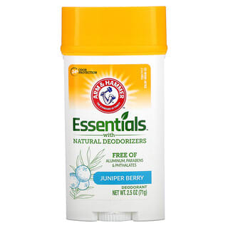Arm & Hammer, Essentials con desodorantes naturales, Desodorante, Baya de enebro, 71 g (2,5 oz)