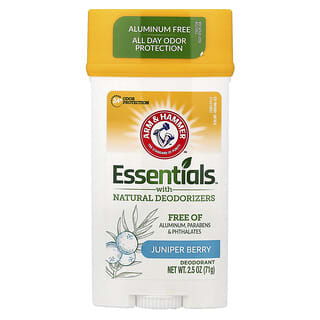 Arm & Hammer, Essentials™ with Natural Deodorizers, Deodorant, Juniper Berry, 2.5 oz (71 g)