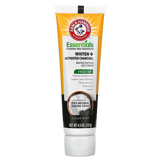Arm & Hammer, Whiten+  Activated Charcoal, Fluoride-Free Toothpaste, Clean Mint, 4.3 oz (121 g)