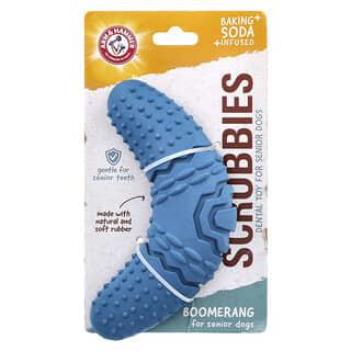 Arm & Hammer, Scrubbies, Dental Toy For Senior Dogs, Boomerang, 1 Toy