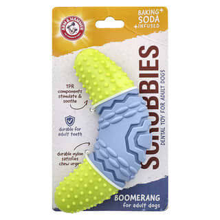 Arm & Hammer, Scrubbies, Mainan Gigi untuk Anjing Dewasa, Boomerang, 1 Mainan