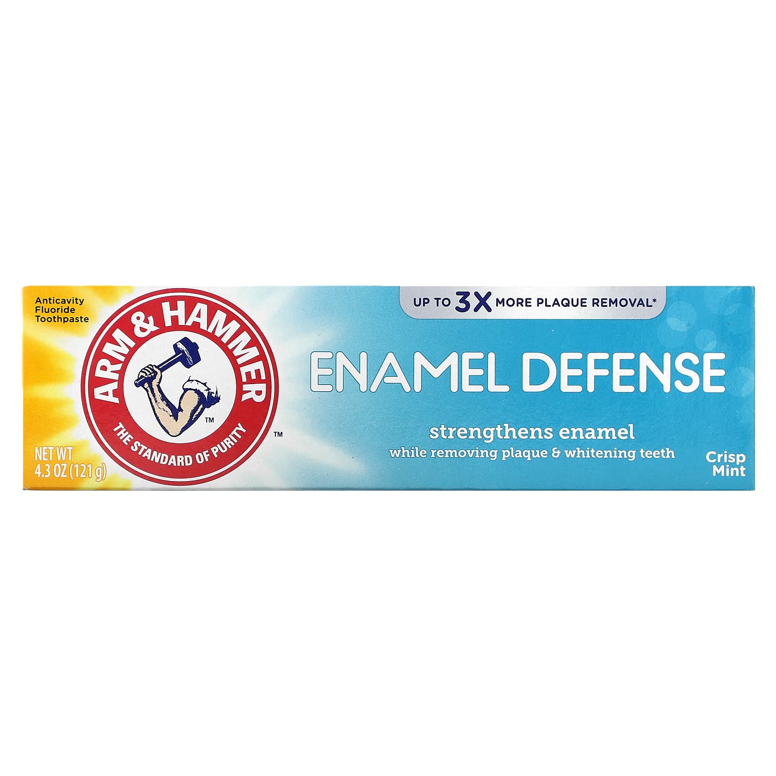 Arm & Hammer, Enamel Defense, Fluoride Toothpaste, Crisp Mint, 4.3 oz