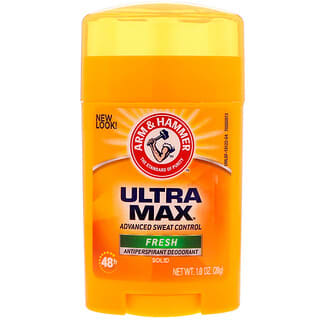 Arm & Hammer, UltraMax — твердый дезодорант с антиперспирантом, для мужчин, аромат свещести, 1,0 унция (28 г)