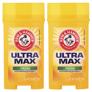 أرم أند هامر‏, UltraMax ™ ، مزيل عرق صلب مضاد للعرق ، منعش ، عبوتان ، 2.6 أونصة (73 جم) لكل عبوة