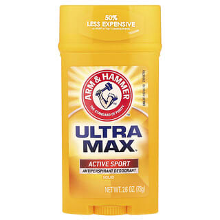 Arm & Hammer, UltraMax，固体止汗净味剂，男性用，活跃运动，2.6 盎司（73 克）