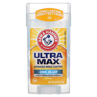 Arm & Hammer, UltraMax, Desodorante antitranspirante en gel transparente, para hombres, Cool Blast, 113 g (4,0 oz)