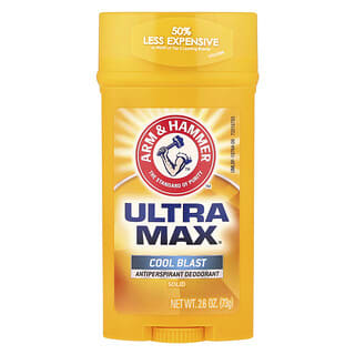 Arm & Hammer, UltraMax, Déodorant anti-transpirant solide, Pour hommes, Cool Blast, 73 g