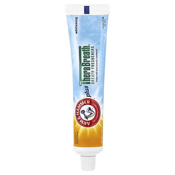 Arm & Hammer, TheraBreath™ 口氣清新劑，防蛀含氟牙膏，潔白，沁涼薄荷味，5.5 盎司（156 克）