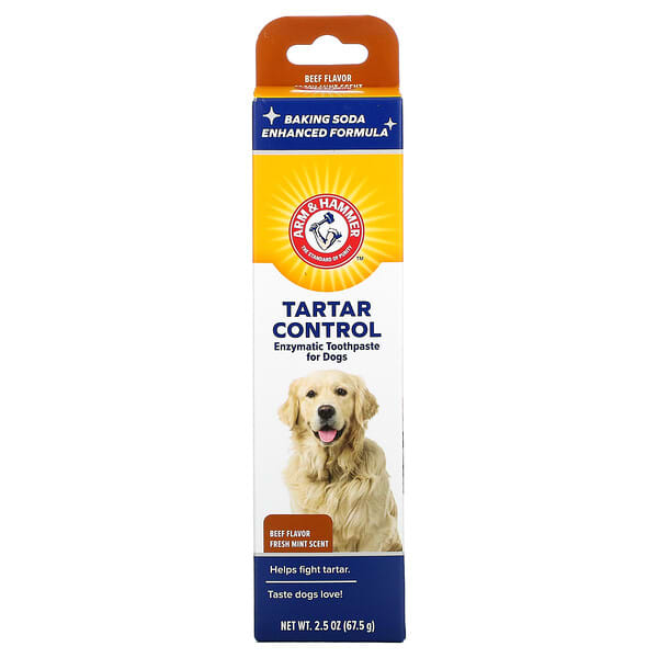Arm & Hammer, Tartar Control, Pasta dental enzimática para perros, Carne de res, 67,5 g (2,5 oz)