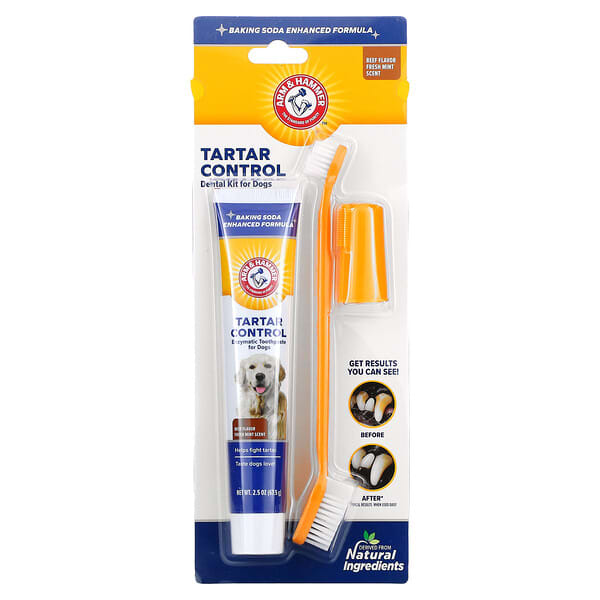 Arm & Hammer, Control del sarro, Kit dental para perros, Carne de res