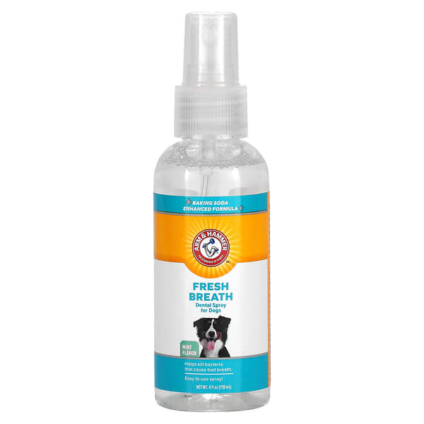 Arm & Hammer, Fresh Breath, Dental Spray For Dogs, Mint, 4 fl oz (118 ml)