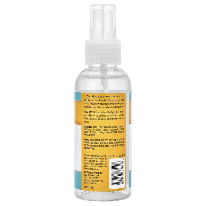 Fresh Breath Dental Spray For Dogs Mint 4 fl oz 118 ml