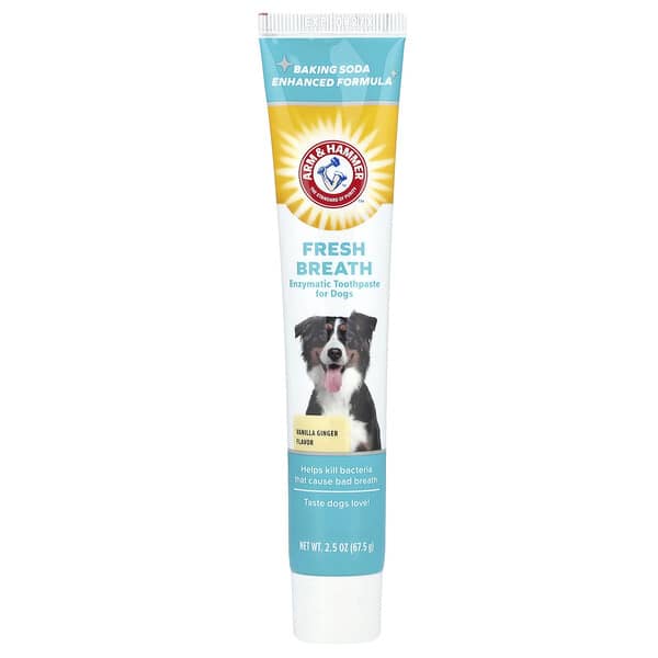 Arm & Hammer, 口氣清新，酶牙膏，犬用，香草姜味，2.5 盎司（67.5 克）