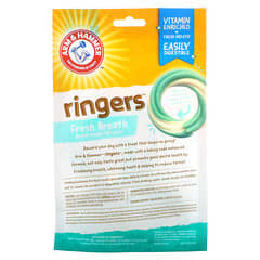 Arm & Hammer, Ringers, Fresh Breath Dental Treats For Dogs, Medium, Mint, 5 Pieces