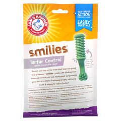Arm & Hammer, Smilies, Tartar Control Dental Treats for Dogs, Medium, Mint, 8 Pieces