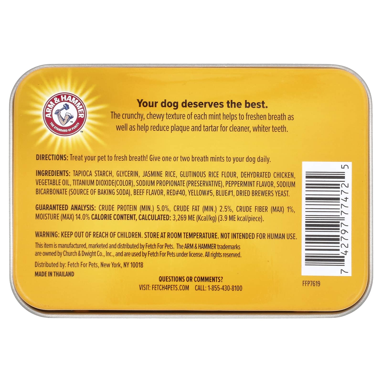 Arm & Hammer, Tartar Control Dental Mints For Dogs, Fresh Mint Scent