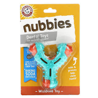 Arm & Hammer, Nubbies, Dental Toys for Moderate Chewers, Wishbone, Chicken, 1 Toy
