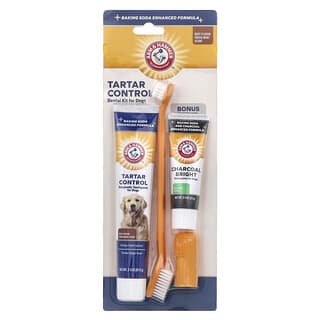 Arm & Hammer, Kit dental para el control del sarro para perros, Carne de res, Kit de 4 piezas