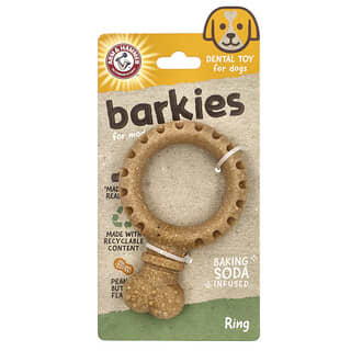 Arm & Hammer, Barkies for Moderate Chewers, стоматологическая игрушка для собак, кольцо, арахисовая паста, 1 игрушка