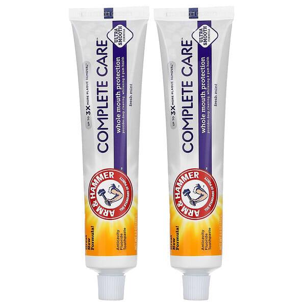 Arm & Hammer, Complete Care, Anticavity Fluoride Toothpaste, Fresh Mint, Twin Pack, 6 oz (170 g