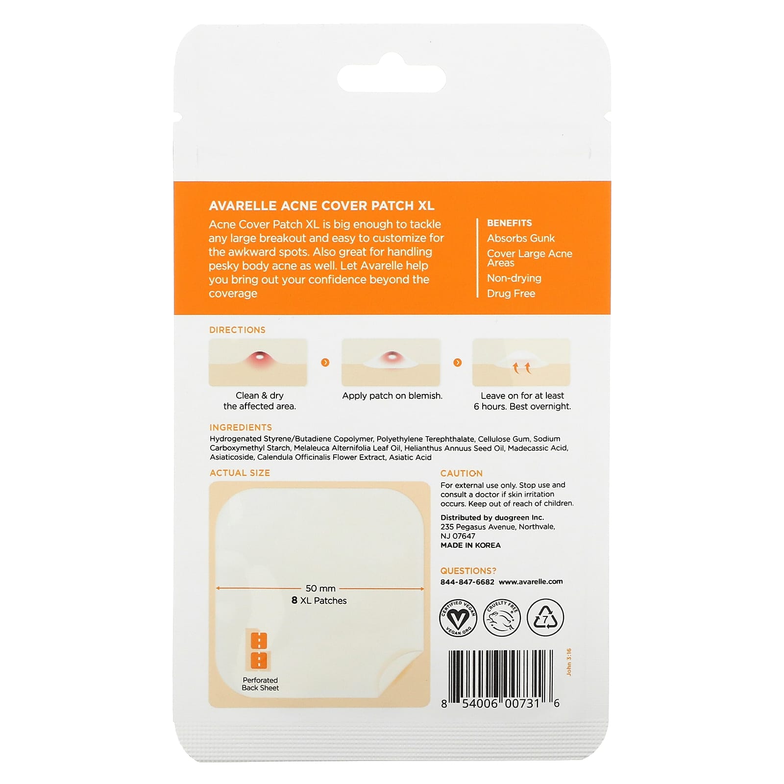 Avarelle, Acne Cover Patch, X-Large, 8 Patches Image 3