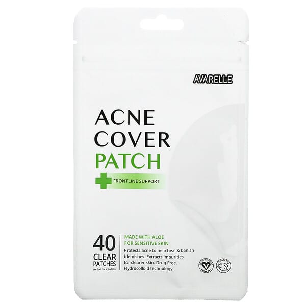 Avarelle, Acne Cover Patch, Frontline Support, 40 Clear Patches