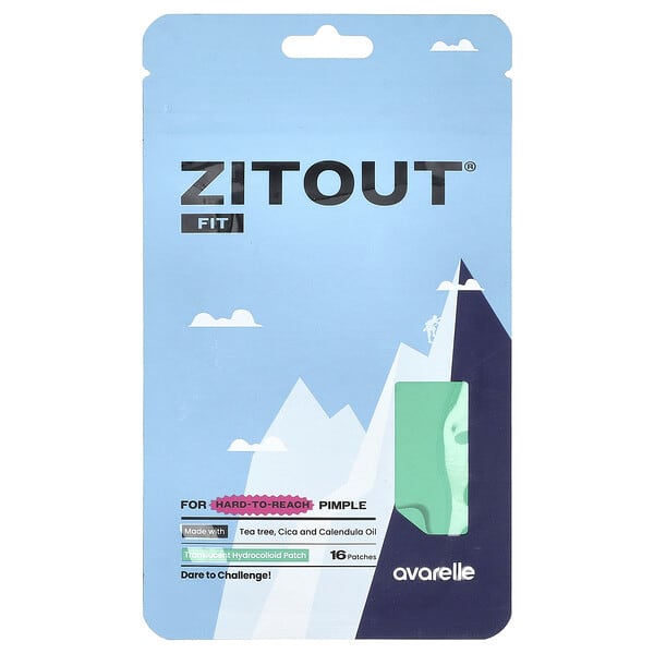 Avarelle, Zitout® 핏, 반투명 하이드로콜로이드 패치, 16장