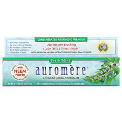 Auromere, Pasta dental ayurvédica a base de hierbas, Menta fresca, 117 g (4,16 oz)