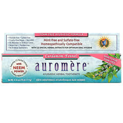 Auromere, ハーブ練り歯磨き, 泡なし, カルダモン-フェンネル風味, 4.16オンス（117 g）